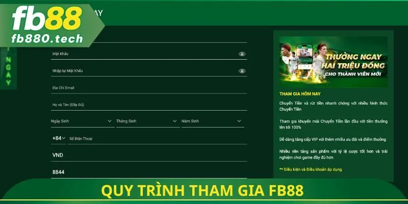 Quy trình tham gia FB88